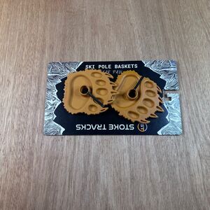 Stoke Tracks Bear Paw Ski Pole Baskets • New • Universal Fit • Winter Snow Gear